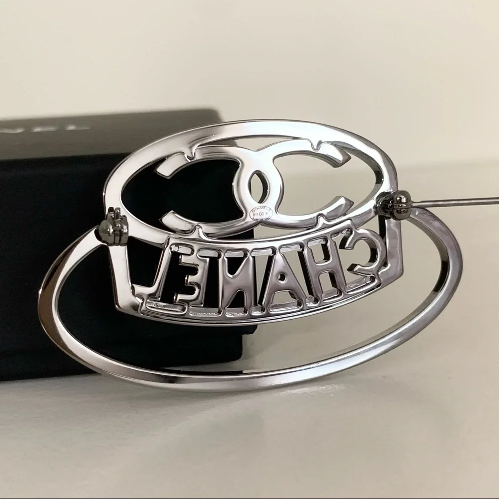 Chanel crystal hat brooch pin